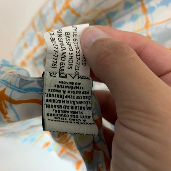 Bob Timberlake  Men’s Fish Print Short Sleeve Button Down Casual Shirt Size XL - Picture 6 of 14